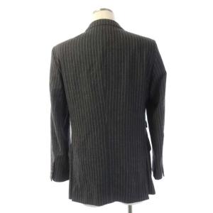 BURBERRY BLACK LABEL スーツ セットアップ ウール ストライプ 総裏地 38R ダークグレー