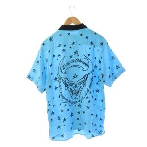Supreme 星柄半袖シャツ M ターコイズ