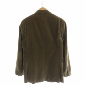 Salvatore Ferragamo テーラードジャケット ベロア 総裏地 2B 50 カーキ