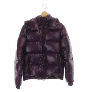 ダウンジャケット 中綿ジャケット アウター ジップアップ フード 02 紫 パープル