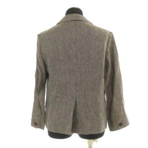 MARGARET HOWELL セットアップ テーラードジャケット シングル ストレートパンツ リネン 1 ブラウン