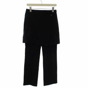 FETE ひざ丈ラップスカート ブラック