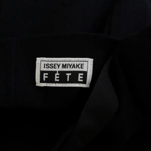 ISSEY MIYAKE FETE ひざ丈ラップスカート ブラック