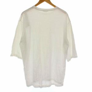 AURALEE シームレス クルーネック 五分袖 Tシャツ カットソー ロンT 5 ホワイト