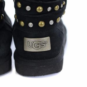 UGG australia クロヴィス ムートンブーツ スエード スタッズ 22cm ブラック