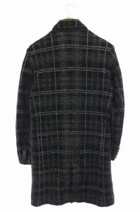 DIESEL ロングチェスターコート アウター ブラック