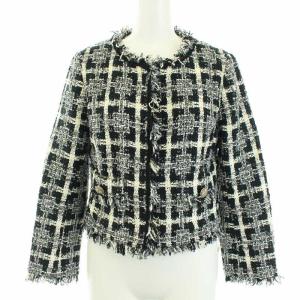 JULES TOURNIER ツイードノーカラージャケット ブラック