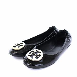 ロゴプレートエナメルパンプス 7.5 ブラック