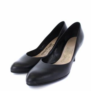 レザーパンプス ブラック