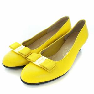 ヴァラリボン パンプス 6.5C イエロー