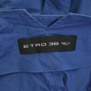 ETRO ワイドパンツ フレア タック ベルト付き 38 ブルー