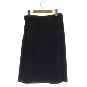 PRADA 台形スカート シルク 膝丈 40 ブラック