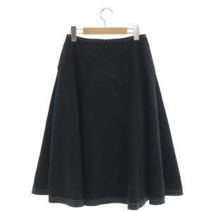 M'S GRACY ボタンデザインフレアスカート 38 ブラック