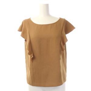 ANAYI セットアップ ブラウス フレンチスリーブ プルオーバー クルーネック フレアスカート 36 ブラウン