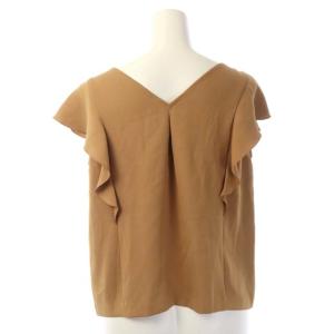 ANAYI セットアップ ブラウス フレンチスリーブ プルオーバー クルーネック フレアスカート 36 ブラウン