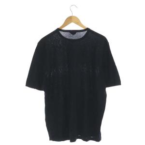 HERMES Tシャツ カットソー 半袖 クルーネック コットン XXL  ブラック