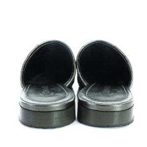 CHANEL キルティングサンダル サボサンダル フラット ココマーク 23cm 緑