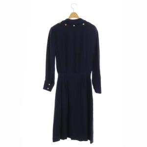 CHANEL ワンピース ココマークボタン 金ボタン ネイビー