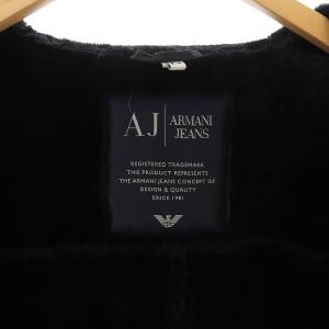 ARMANI JEANS ムートンジャケット ボア 中綿 ブラック