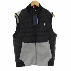 ベスト ジップアップ ロゴ 切替 170/92 XL グレー ブラック