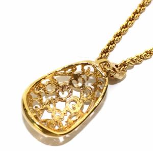 YVES SAINT LAURENT YSL カサンドラロゴ ネックレス メッキ ゴールド