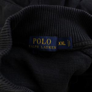 POLO RALPH LAUREN ブルゾン ジャケット スウェット生地 ジップアップ スカル ワッペン XXL グレー