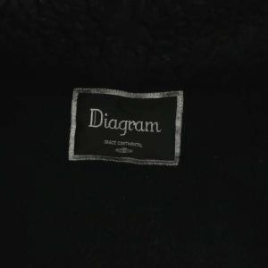 Diagram GRACE CONTINENTAL ジャケット ボア アウター ミドル丈 ノーボタン 36 ブラック