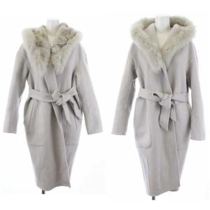 コーディガン リバーシブル ガウンコート カーディガン アウター ミドル丈 ロング 36 グレー