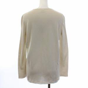 HERMES カットソー 切替 シルク 36 ベージュ