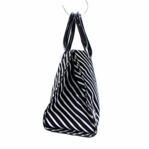 TORY BURCH レジメンタルトートバッグ ネイビー 