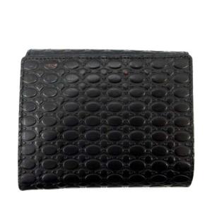 Vivienne Westwood 財布 二つ折り ミニオーブ ダブルホック レザー ブラック