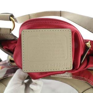 COACH ソーホー スカーフプリントシグネチャーハンドバック ベージュ