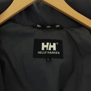 HELLY HANSEN ダウンジャケット ミドル丈 キルティング フード ジップアップ L グレー