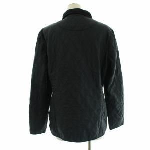 Barbour POLARQUILT キルティングジャケット ミドル丈 ステンカラー 裏起毛 38 ブラック