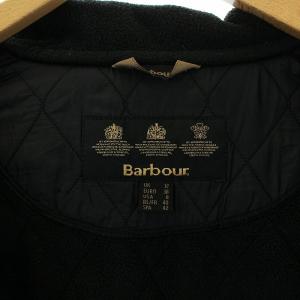 Barbour POLARQUILT キルティングジャケット ミドル丈 ステンカラー 裏起毛 38 ブラック