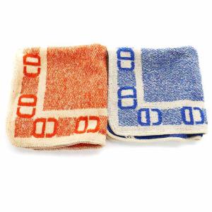 Christian Dior ポケットタオル ハンカチ 2枚セット レッド ブルー アイボリー