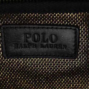 POLO RALPH LAUREN トートバック ハンドバッグ ビッグポニー ブラック ゴールド系