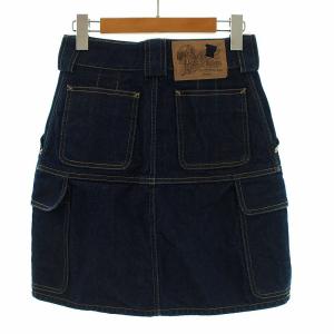 LOUIS VUITTON デニムスカート 台形 ひざ丈 ポケット 36