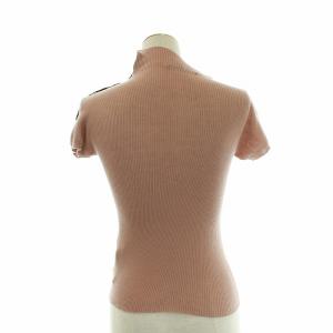 GUCCI ニット 半袖 ハイネック ショルダーボタン カシミヤ XS ピンク