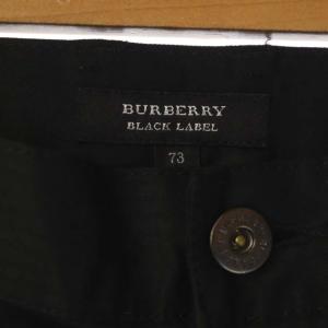 BURBERRY BLACK LABEL ホースセミワイドカーゴパンツ 73 ブラック