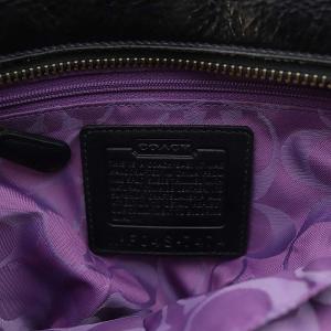 COACH 7474 ハンプトン ハンドバッグ タッセル スエード パープル