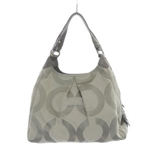 COACH オプアート ラージ マギー トートバッグ ショルダーバッグ キャンバス グレー 13894 GY02