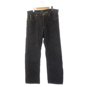 BIG WHITE ストレートデニムパンツ ブラック