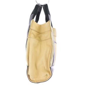 TORY BURCH トートバック ハンドバッグ ロゴ レザー 切替 ベージュ ブラック