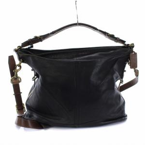 COACH レザーサッチェルバック ブラック