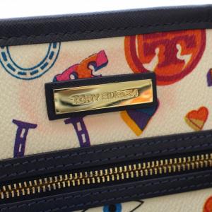 TORY BURCH ケリントン トートバッグ 2WAY パッチ レザー 紺
