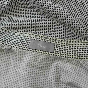 DIOR HOMME シャツ 長袖 総柄 37 ブラック ホワイト