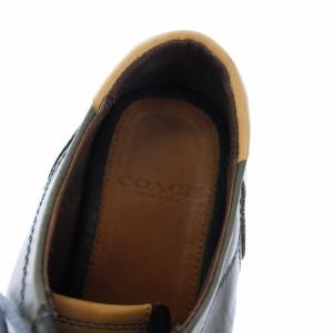 COACH Q4097 PERKINS SOFT PORT スニーカー ローカット レザー 26cm カーキ 