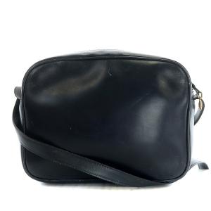 CELINE レザーポシェット ネイビー