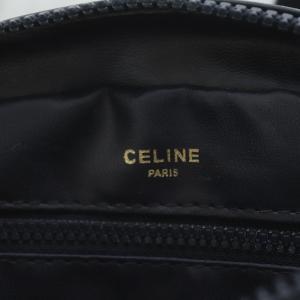CELINE レザーポシェット ネイビー